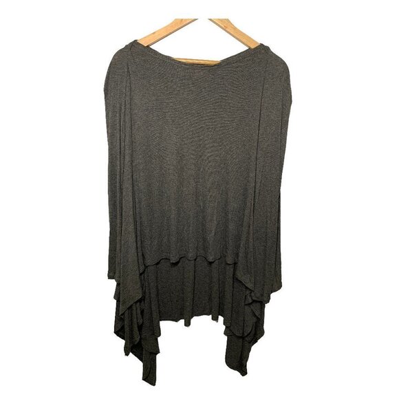 CAbi Gray Tunic Blouse Long Sleeves Rayon Size M - Picture 1 of 4